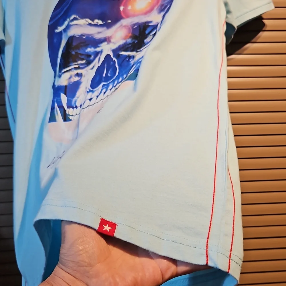 NWT Joe Browns T-shirt 'Life is a Beach' skull tee, pit-pit 19in, neck-hem 27in - Picture 13 of 16
